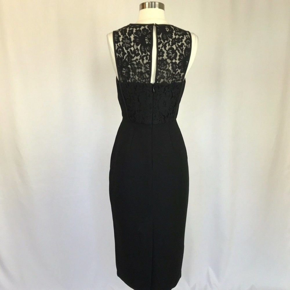 NWT Lace and Crepe Sheath Cocktail Dress - Picture 4 of 7